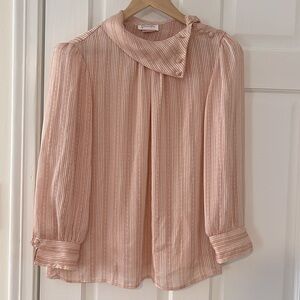 SECRETARY//Vintage 70s semi sheer top